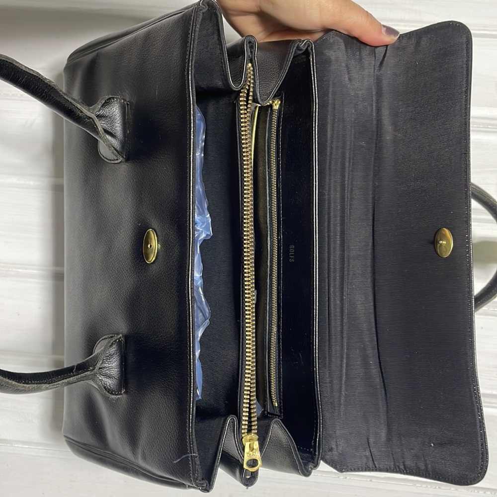 Rolfs Vintage Black Leather Satchel - Picture 6 of 13
